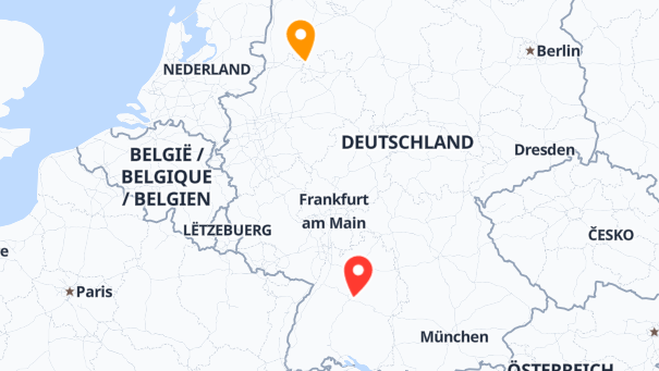 Map of company locations