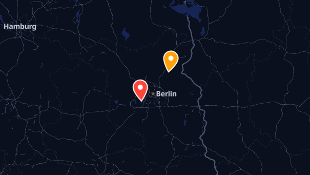 Map of company locations