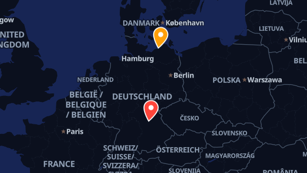 Map of company locations