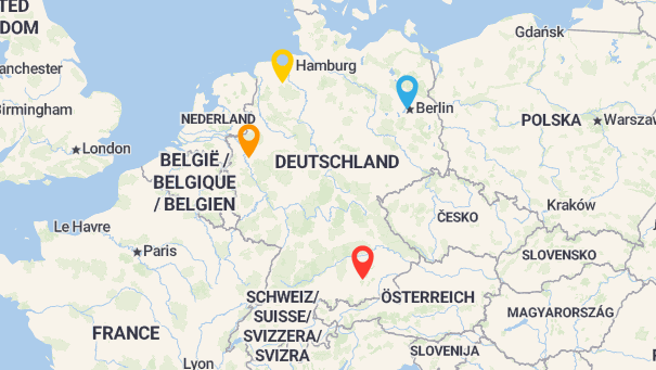 Map of company locations