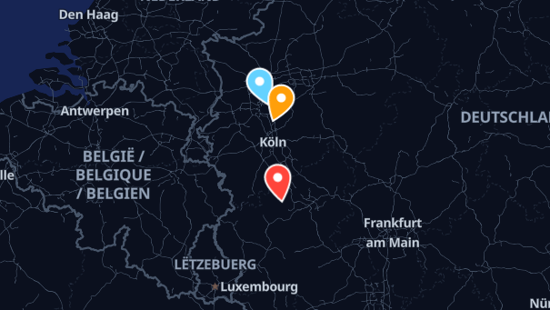 Map of company locations