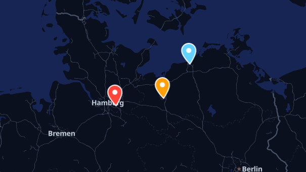 Map of company locations