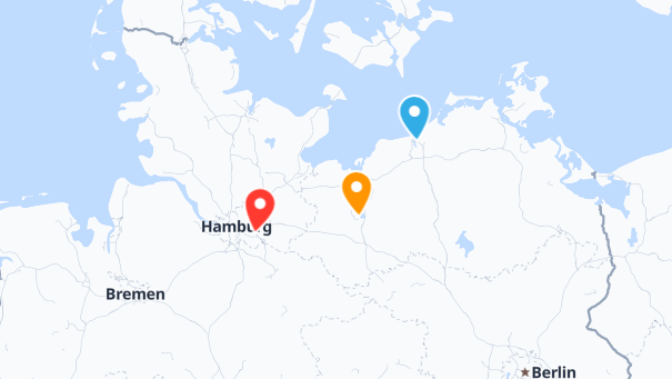 Map of company locations