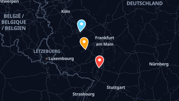Map of company locations