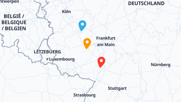 Map of company locations