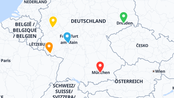 Map of company locations