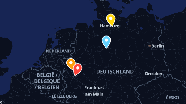 Map of company locations