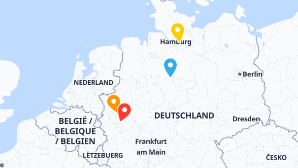 Map of company locations