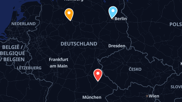 Map of company locations