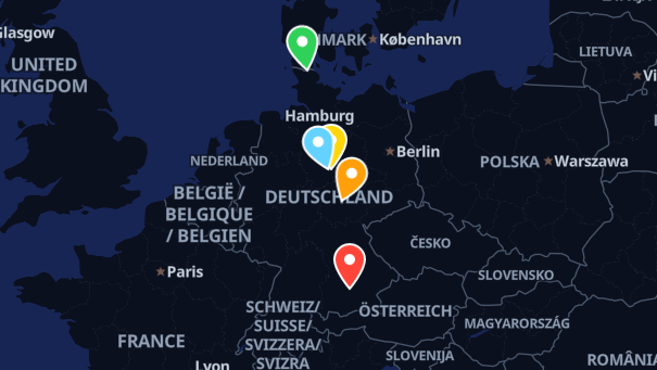 Map of company locations