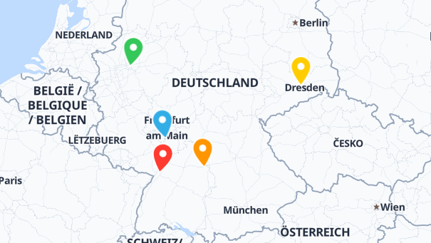 Map of company locations