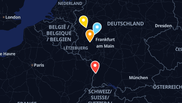 Map of company locations