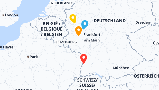 Map of company locations