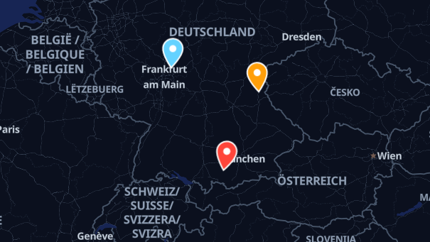 Map of company locations