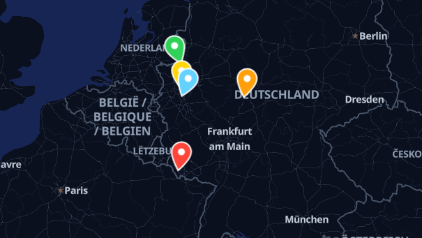 Map of company locations