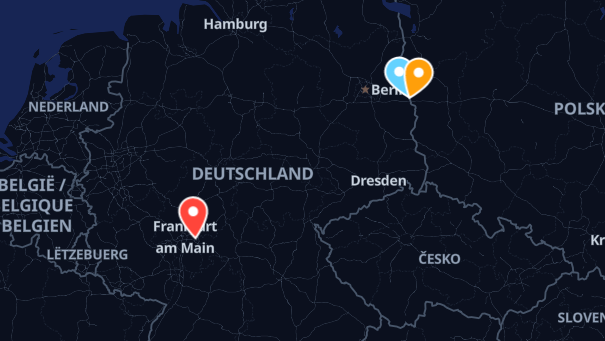 Map of company locations