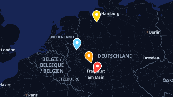 Map of company locations