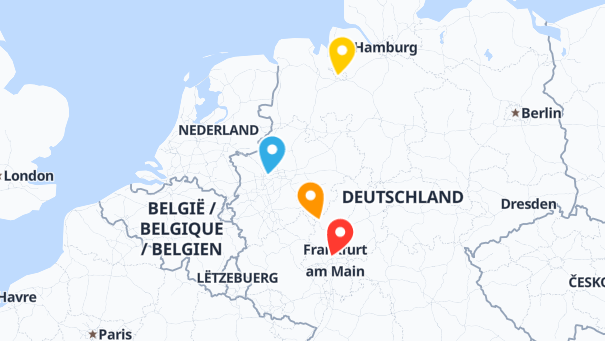 Map of company locations