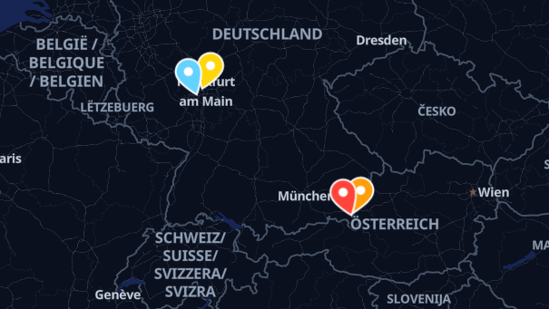 Map of company locations