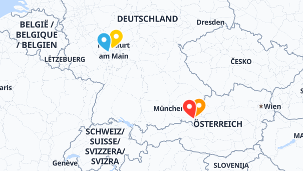 Map of company locations