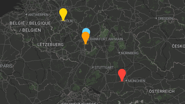 Map of company locations