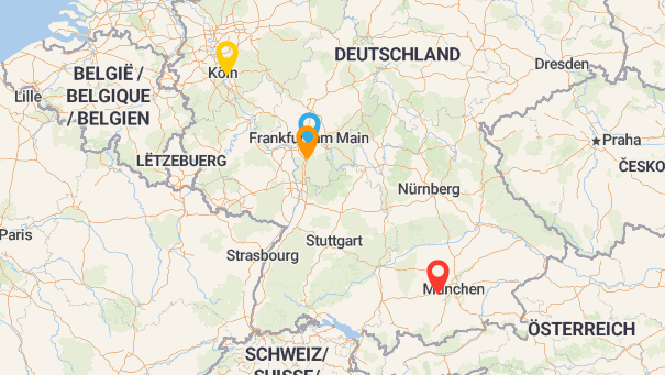 Map of company locations