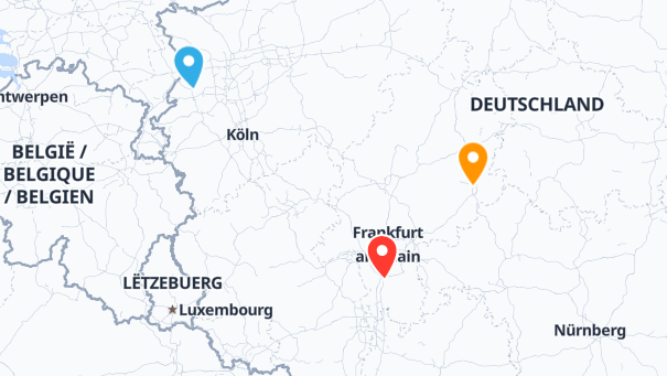 Map of company locations