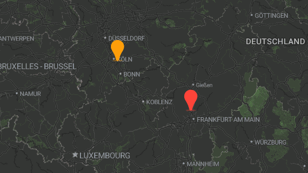 Map of company locations
