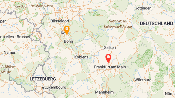 Map of company locations