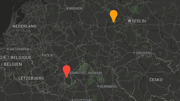 Map of company locations