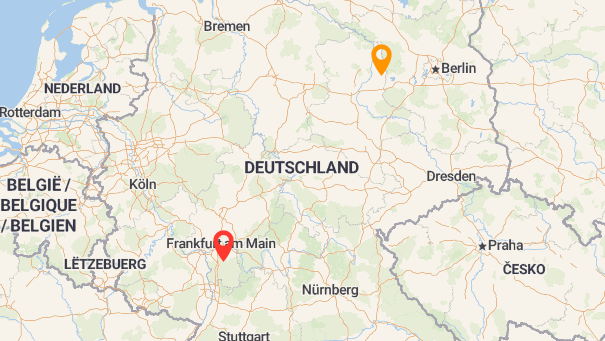 Map of company locations