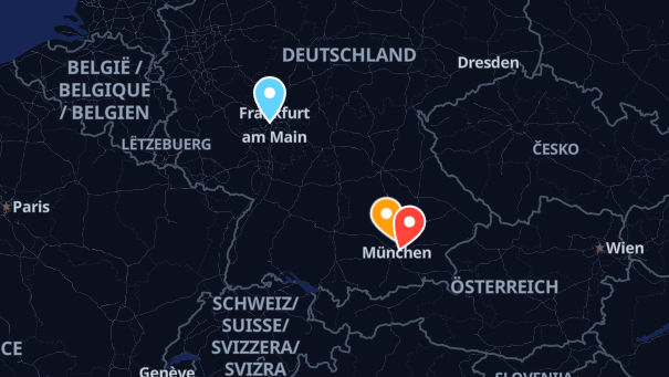 Map of company locations