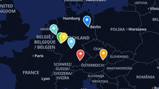 Map of company locations