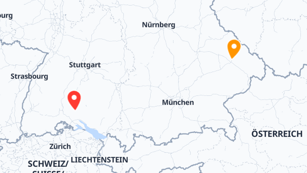 Map of company locations