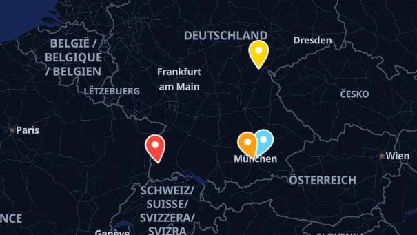 Map of company locations