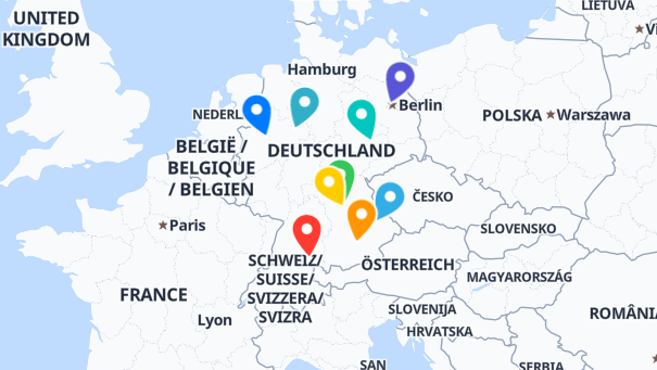 Map of company locations