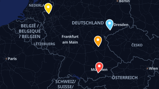 Map of company locations