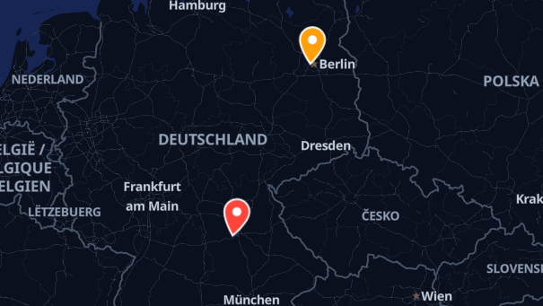 Map of company locations