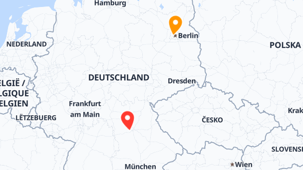 Map of company locations