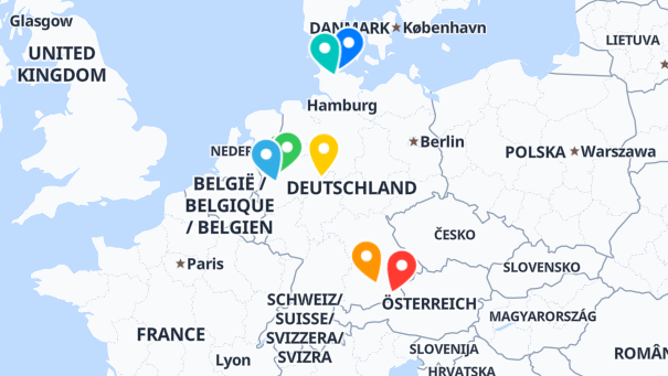 Map of company locations