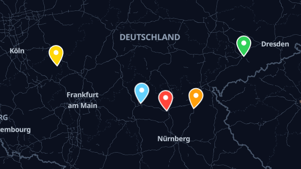 Map of company locations