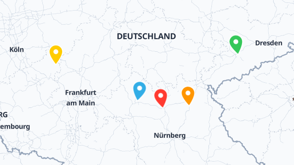Map of company locations