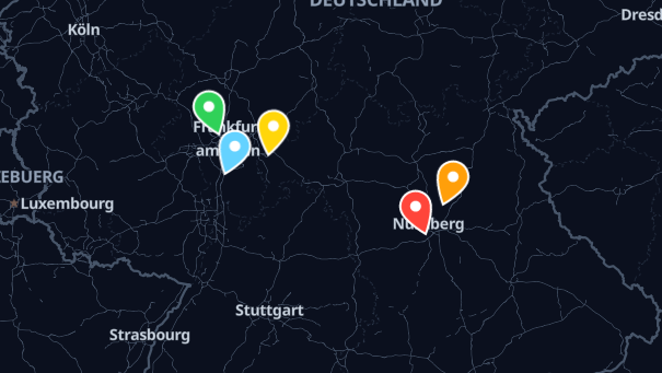 Map of company locations