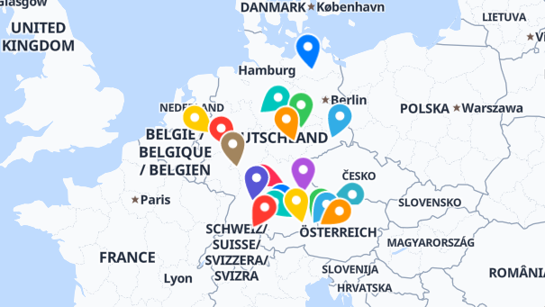 Map of company locations