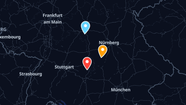 Map of company locations