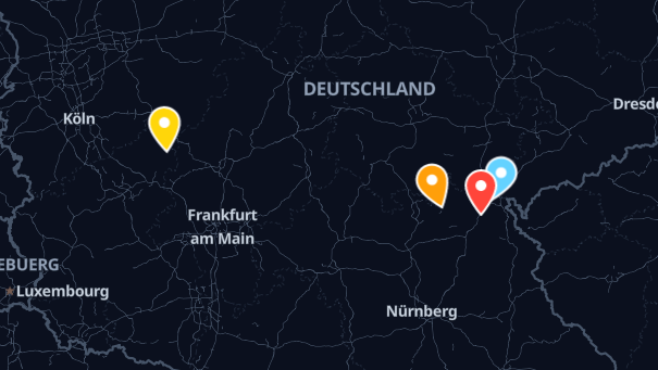 Map of company locations