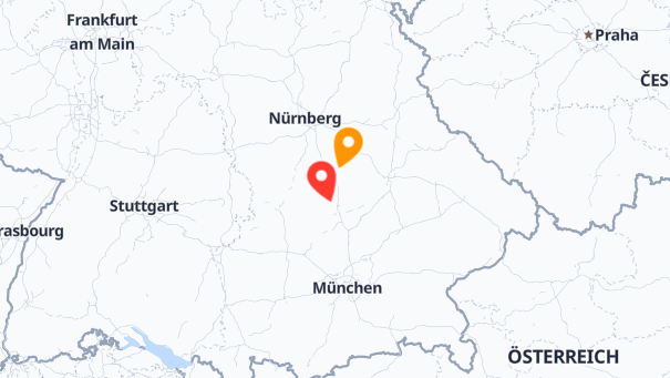 Map of company locations