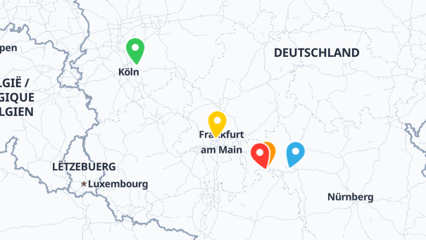 Map of company locations