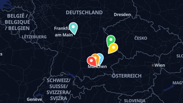 Map of company locations