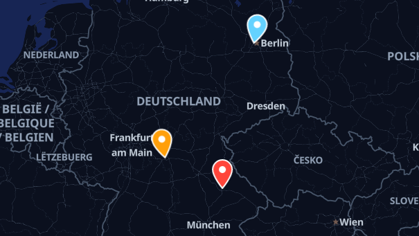 Map of company locations